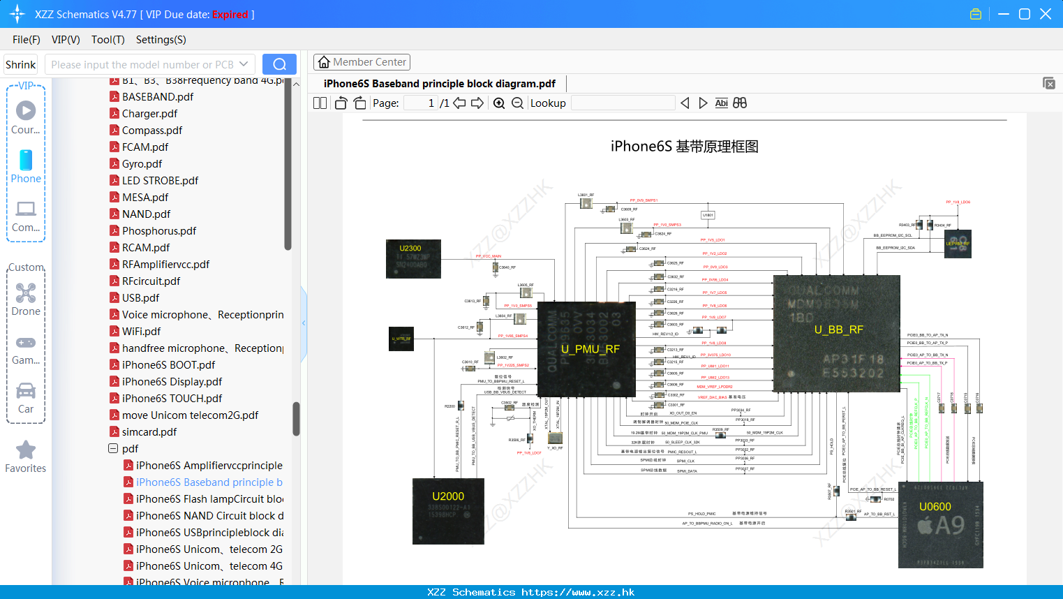 IPhone6S Baseband Principle Block Diagram